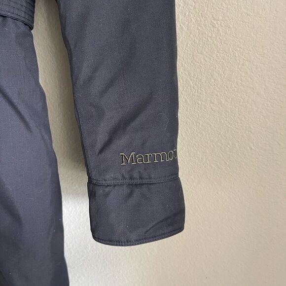 Marmot Chelsea 650 Fill Down Long Jacket in Black - Picture 8 of 11